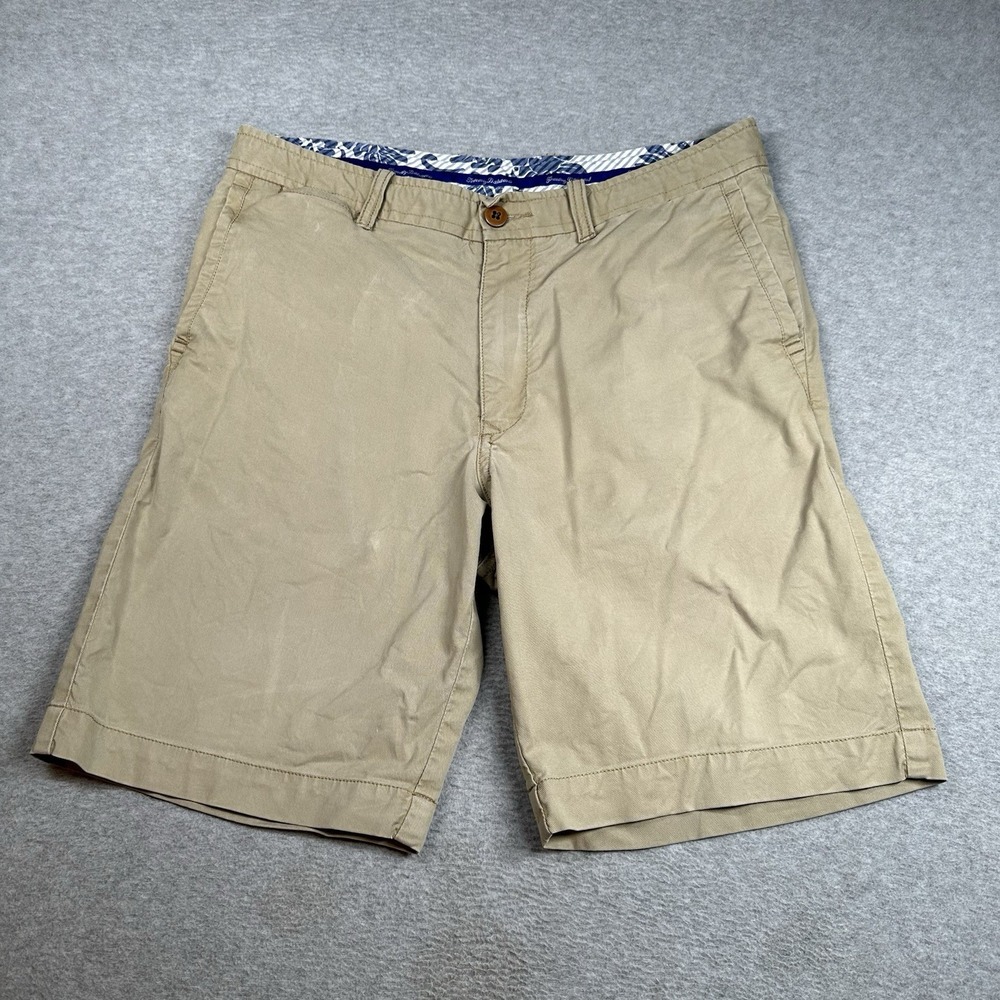 Tommy Bahama Men's Khaki Tencel Blend 32 Shorts‎ Casual Beach Golf Chino